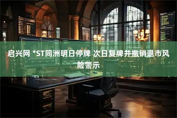 启兴网 *ST同洲明日停牌 次日复牌并撤销退市风险警示