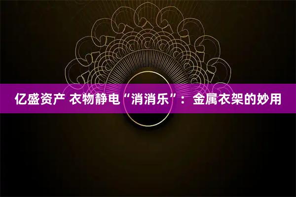 亿盛资产 衣物静电“消消乐”：金属衣架的妙用